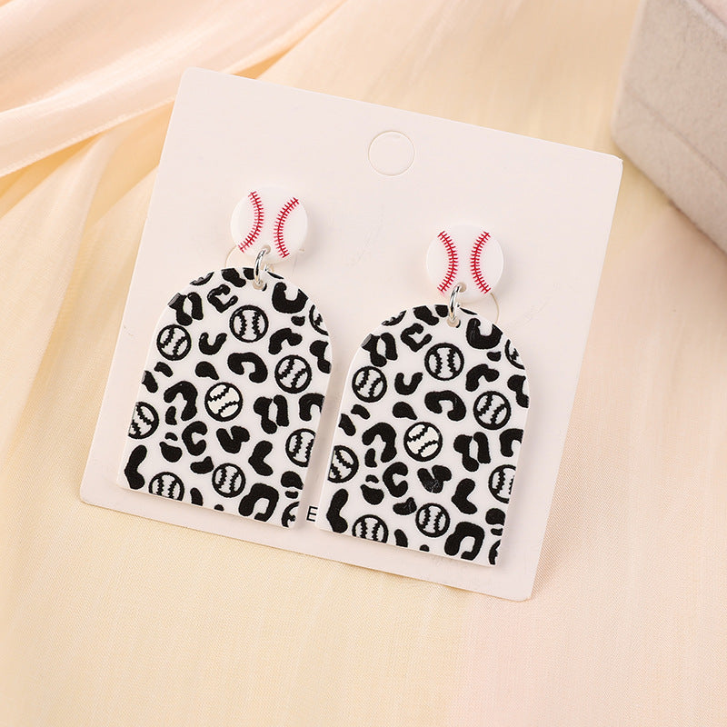 Alloy Love Baseball Earrings (Minimo de Compra 3) MIC-YouY032