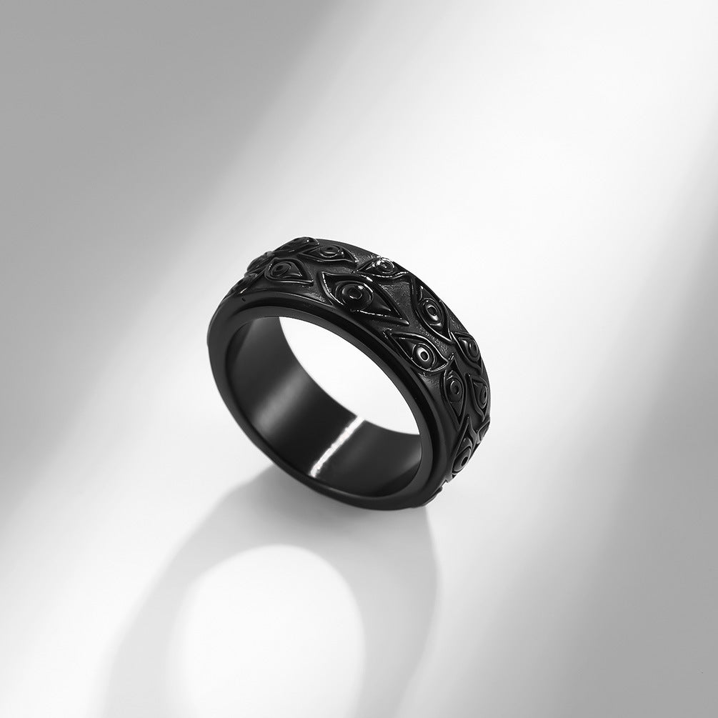 Titanium God's Eye Ring  Minimum order quantity ≥ 2 MIC-QianF011