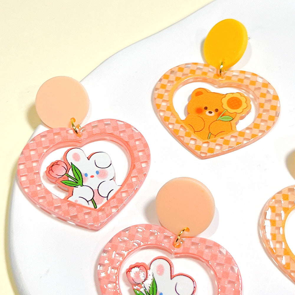 2023 Cute Cartoon earrings Minimo de Compra 2) MIC-PingH010