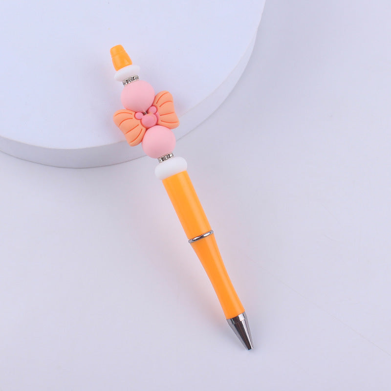 DIY Creative Cartoon Bow Knot Silicone Bead Pen GuangTian003