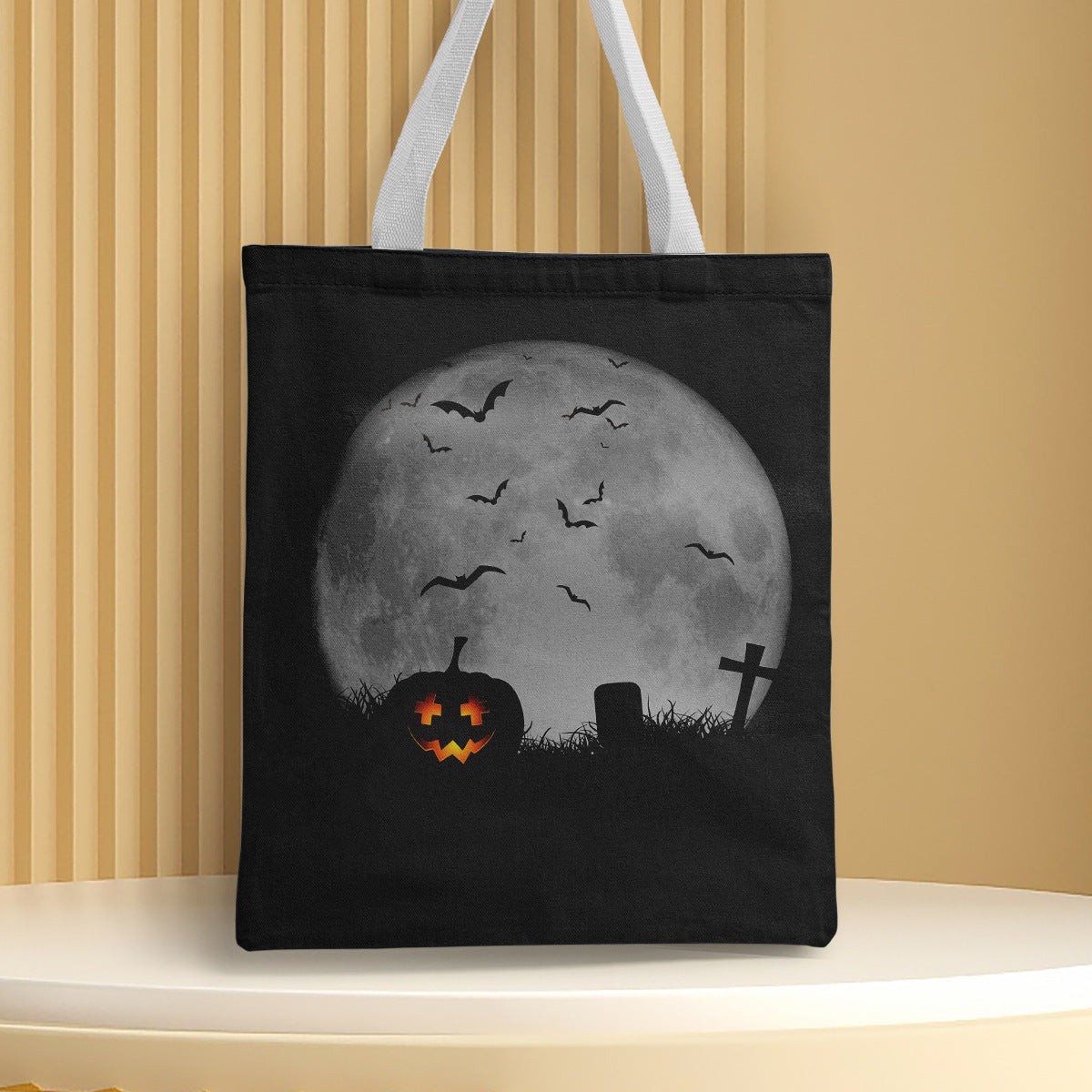 Polyester Halloween canvas shoulder bag (Minimo de Compra 2) MYA-QB007