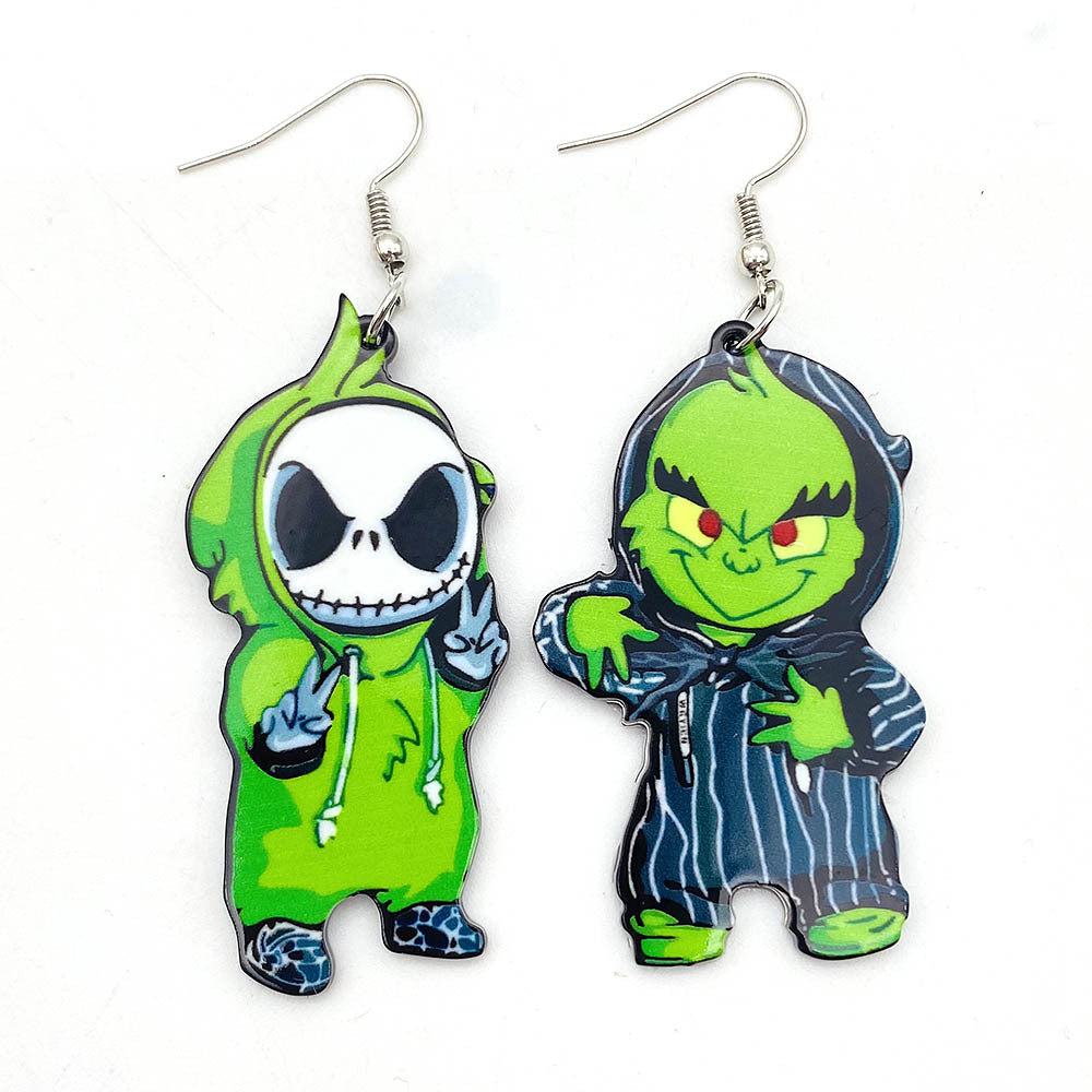 Acrylic Halloween horror movie earrings (Minimo de Compra 2) MIC-ChenY013