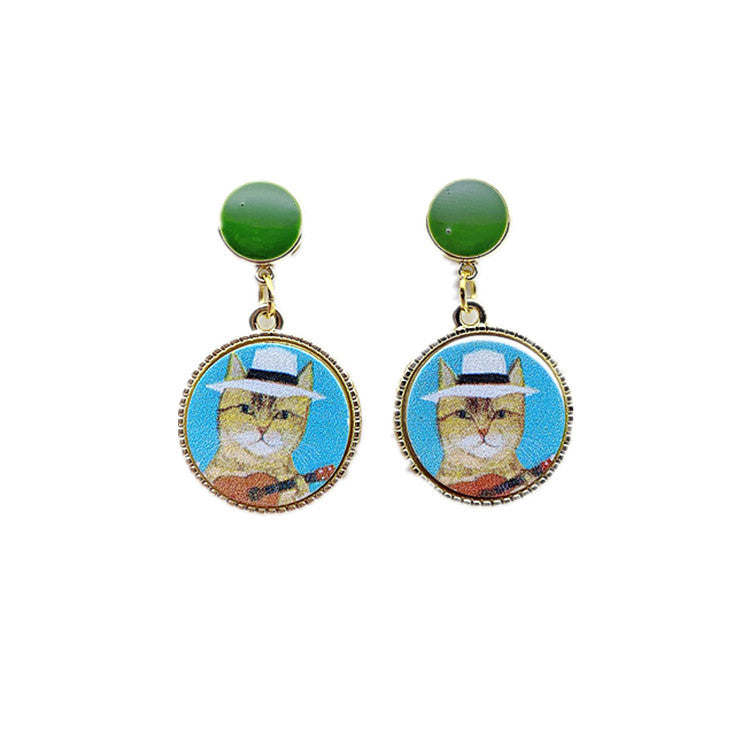 Acrylic cartoon milk tea cup earrings  (Minimo de Compra 2) MIC-ShiJ007