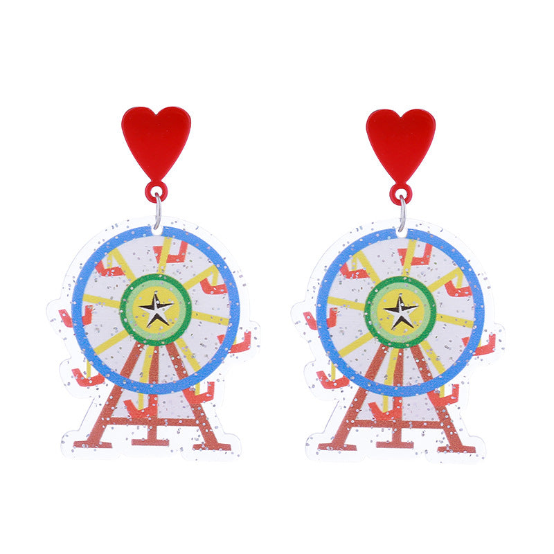 Alloy acrylic cute circus earrings MIC-ChouT052