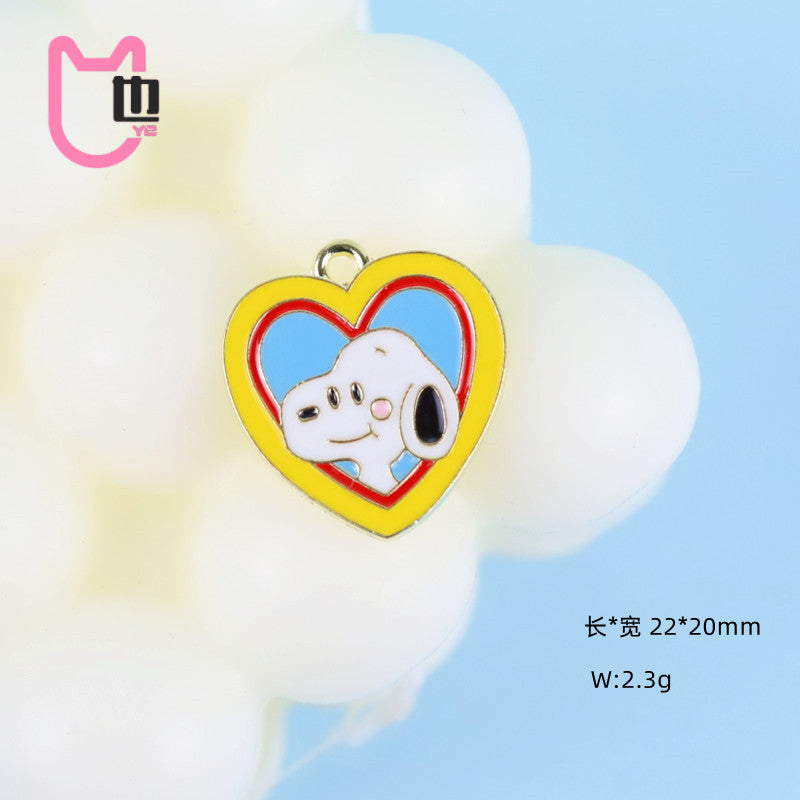 Alloy Dumb Snoopy Dog Accessories (Minimo de compra 10) MIC-ZeY001