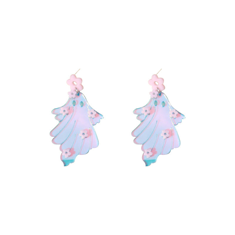 Acrylic Halloween Ghost Earrings (Minimo de Compra 3) MIC-OuG078