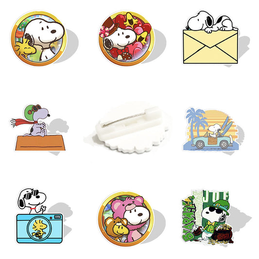 Acrylic cartoon cute Snoopy brooch (Minimo de compra 2) MYA-WeiJ004