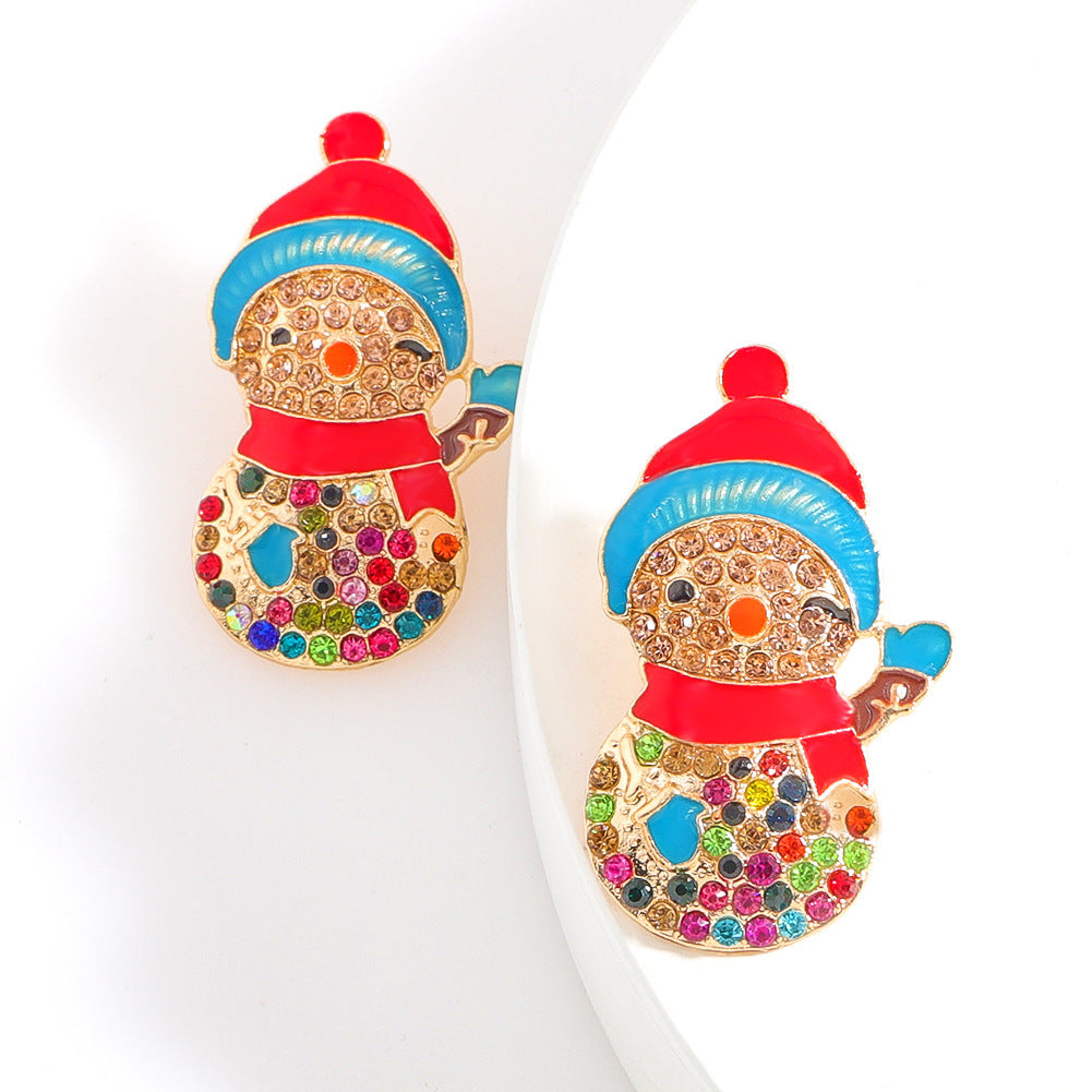 Alloy Christmas Tree Bell Earrings (Minimo de Compra 2) MIC-DWKM006