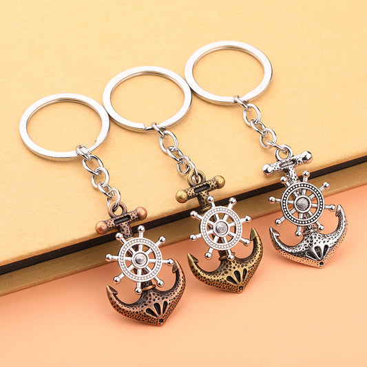 Keychains Alloy Rudder Anchor Minimo de compra 2 MIC-YiJ010