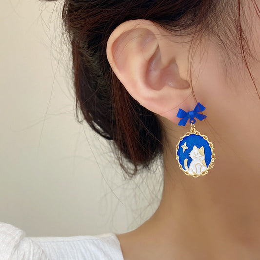 Cute Cartoon Cat Earrings MIC-BaoY019