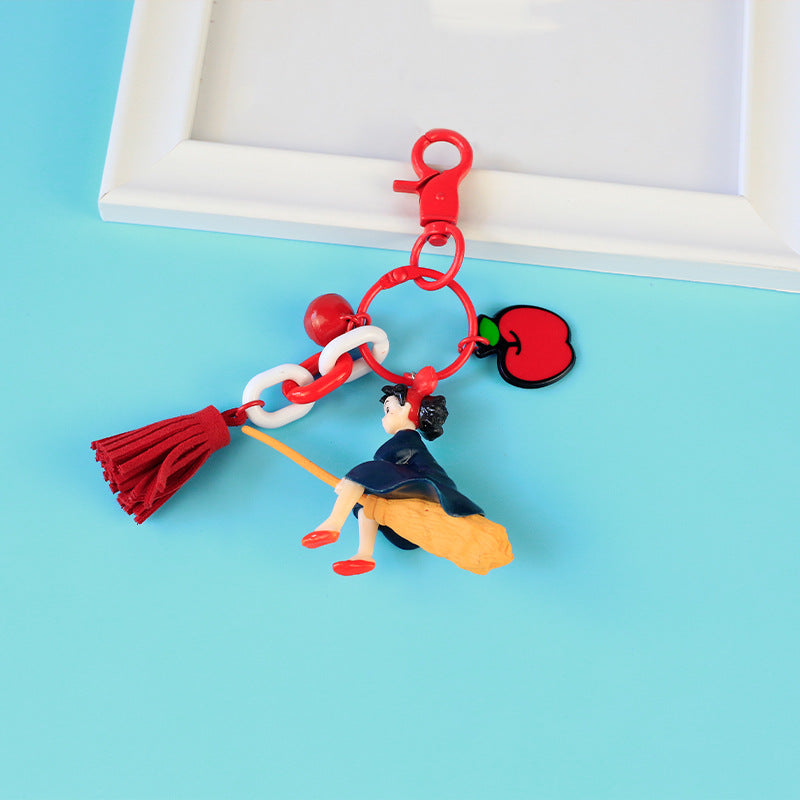 plastic broom flying keychain (F) Shum002