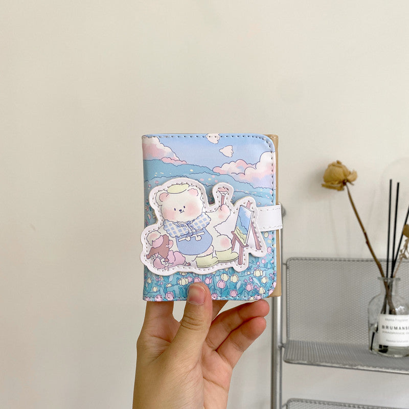 PU Cute Japanese and Korean Little Bear Zero Wallet (Minimo de compra 3) MYA-WanG003