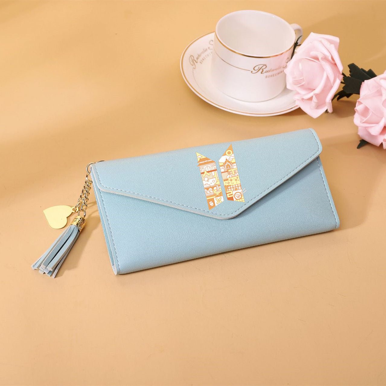 PU CITY series card bag tassel long wallet MIC-XingY014