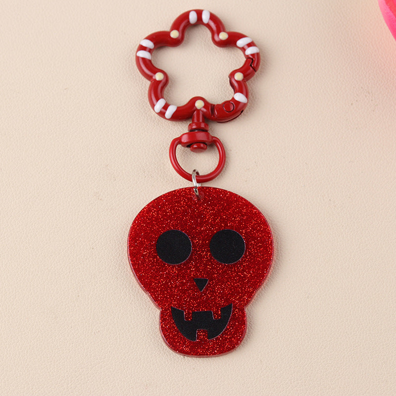 Acrylic Pumpkin Skull keychain MYA-DuA094