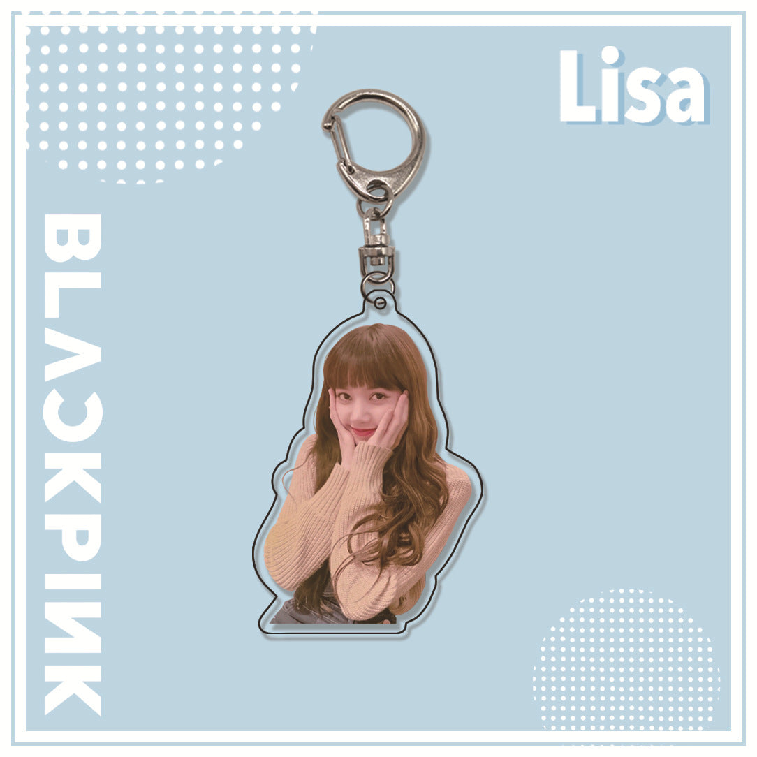 Acrylic pink ink double-sided blackpink keychain (Minimo de Compra 2)  MYA-ManM014