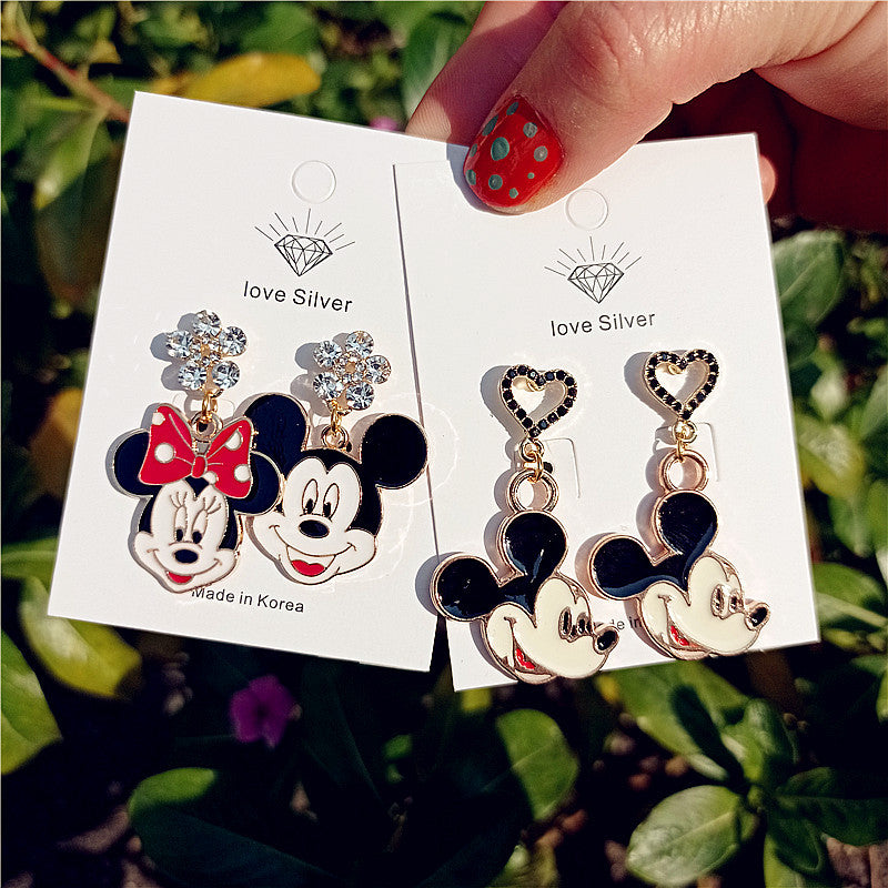 S925 silver needle cartoon heart earrings MIC-XingJ028