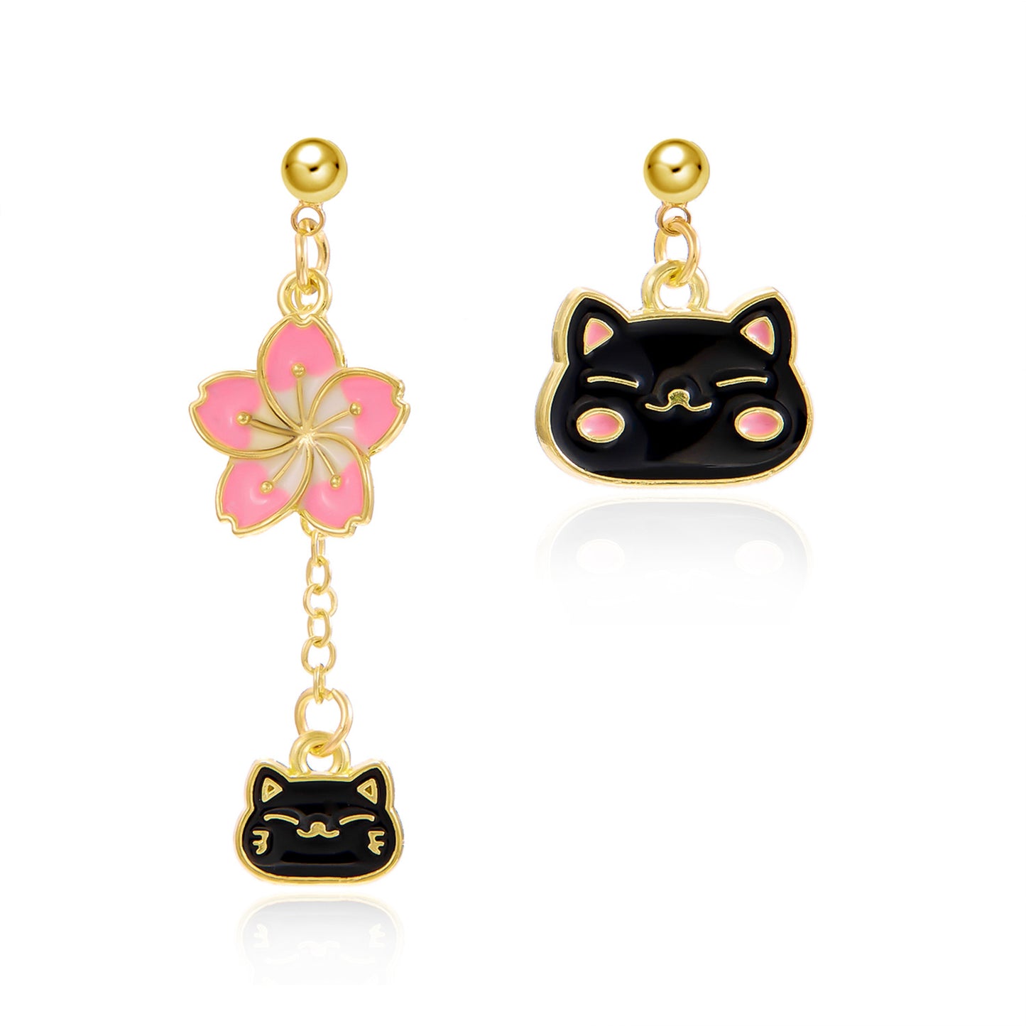 Alloy new cute cat earrings MYA-ChuY003