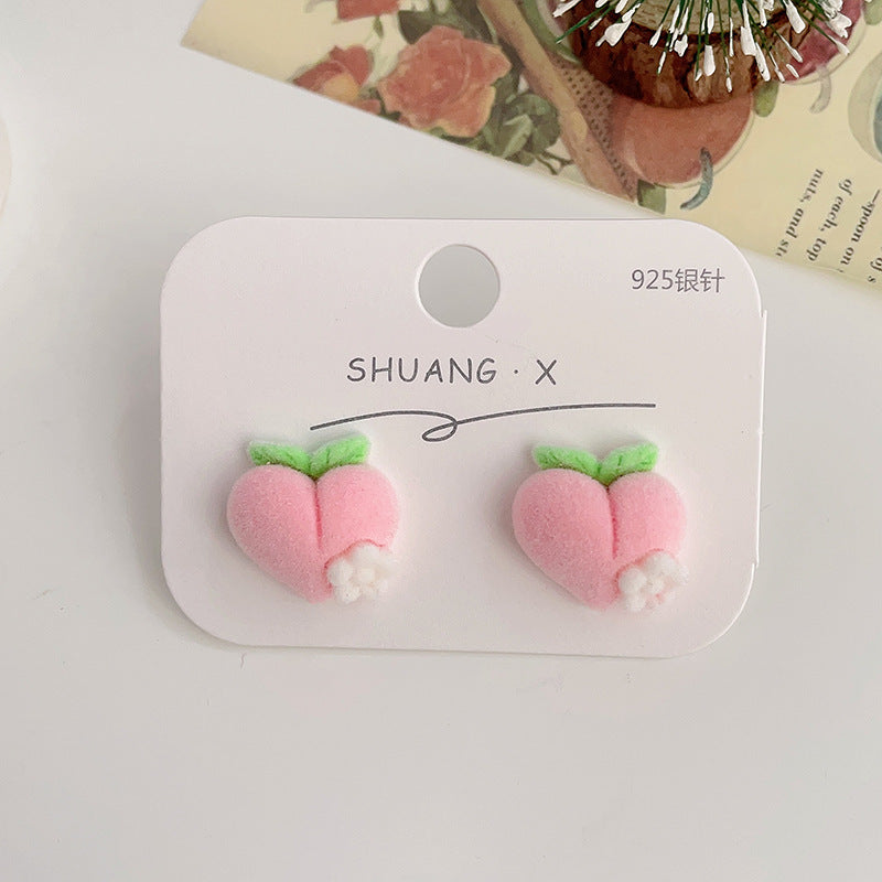 Acrylic flocked cute earrings (Minimo de Compra 2) MYA-ShuangX032