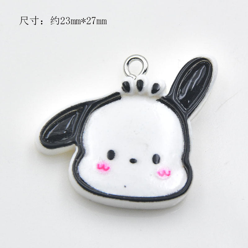 Resin glossy border cartoon animal accessories MYA-ZhiB005