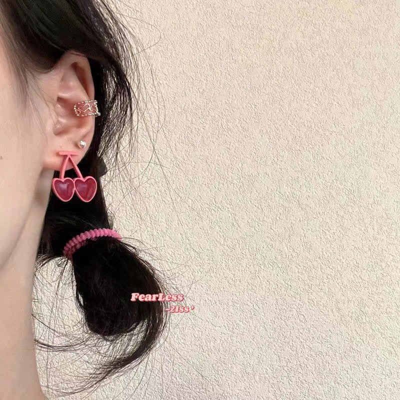 Asymmetric blue alloy earrings MIC-YinXin007