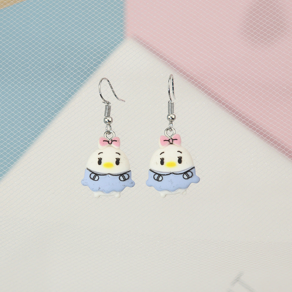 Alloy cartoon animal ballet rabbit earrings MIC-NiQ026