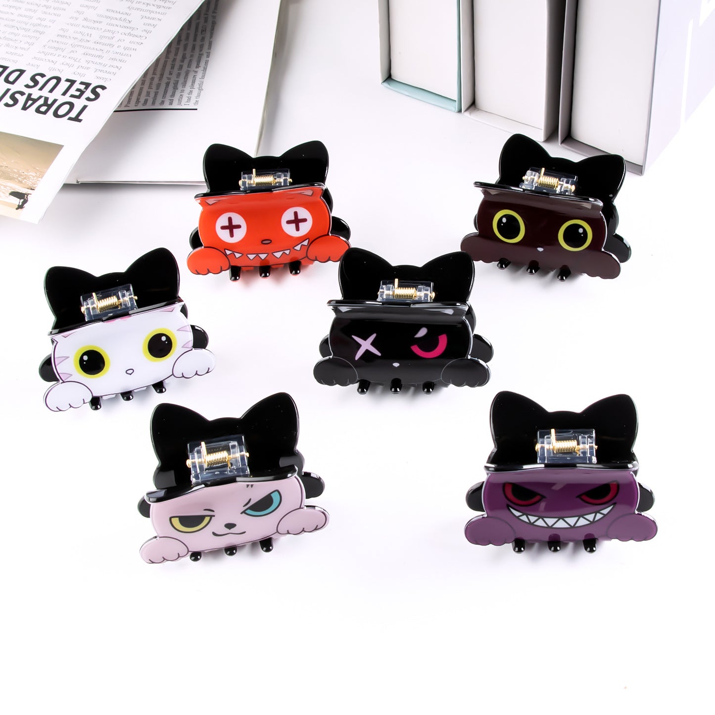 PVC cartoon cat hair clip MIC-GLS008