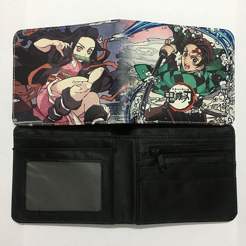 cartoon printed short PU zipper wallet （M) ChangYuan012