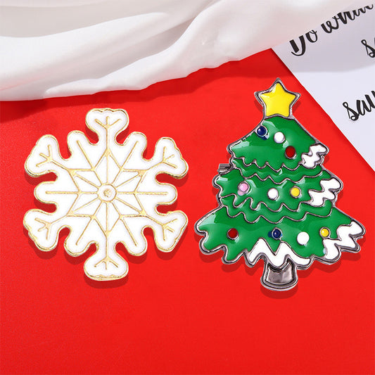 Alloy metal badge Christmas tree brooch (Minimo de Compra 2) MIC-WeiD004