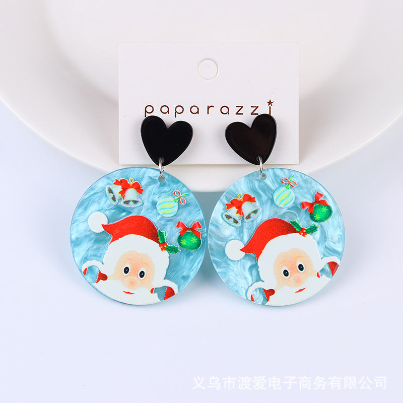 Acrylic Christmas Cartoon Gift Socks Earrings MIC-DuA099