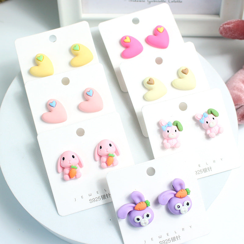 2023 Cute Cartoon earrings Minimo de Compra 2) MIC-PingH002