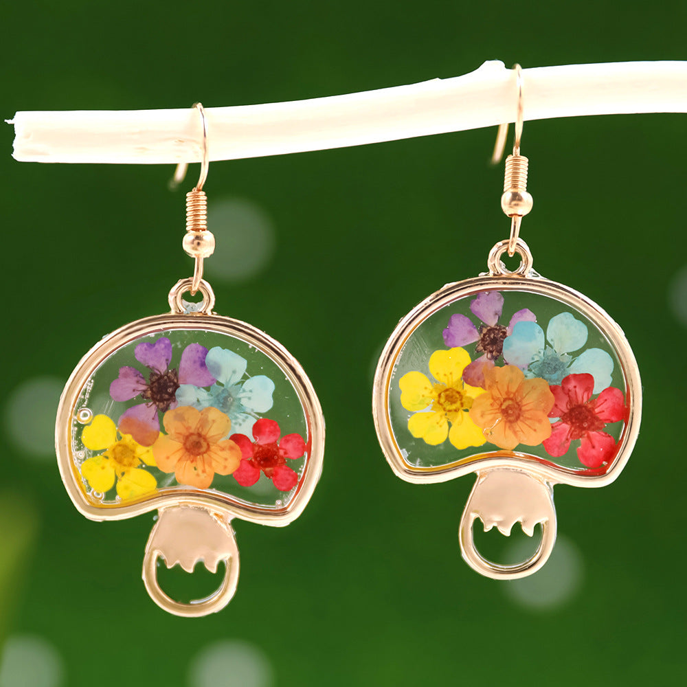 Alloy dried mushroom earrings MYA-ZhongY004