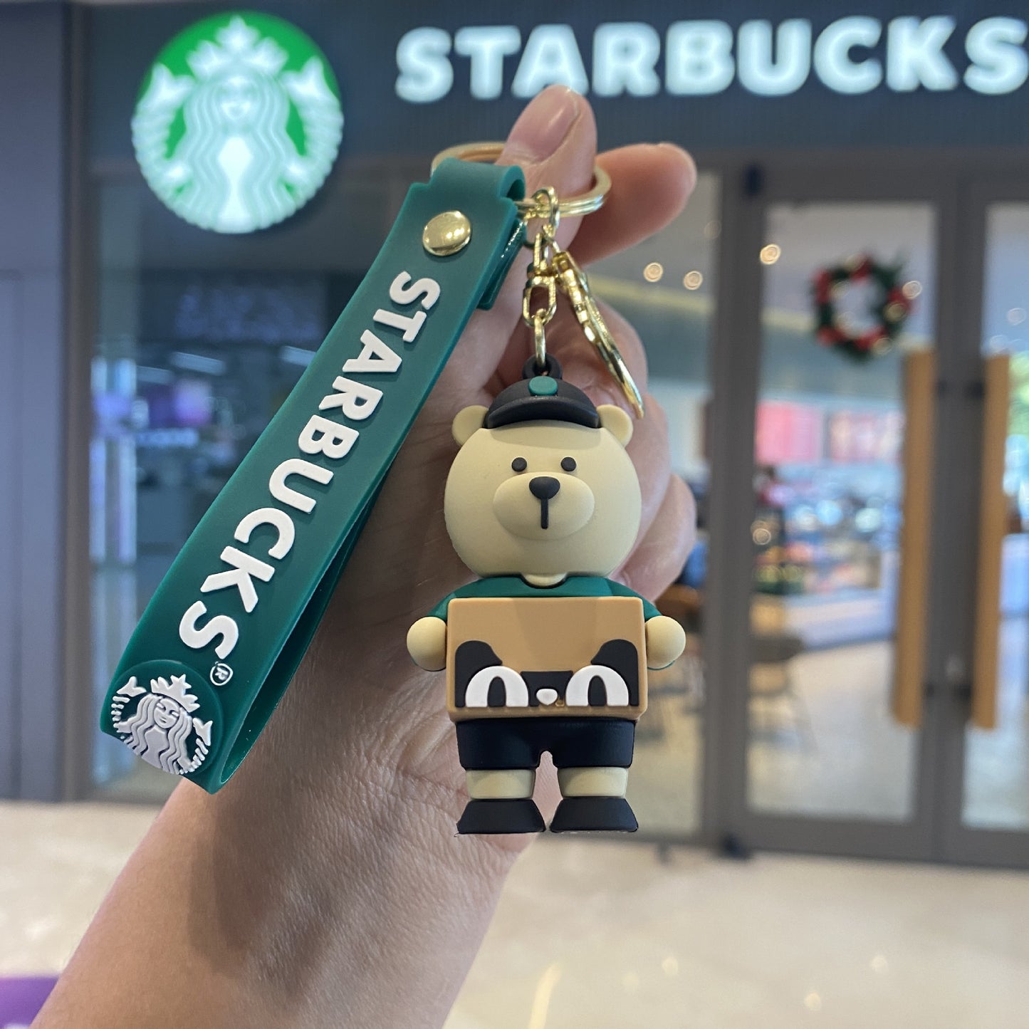 PVC cartoon Starbucks milk tea cup keychain MIC-PengY050