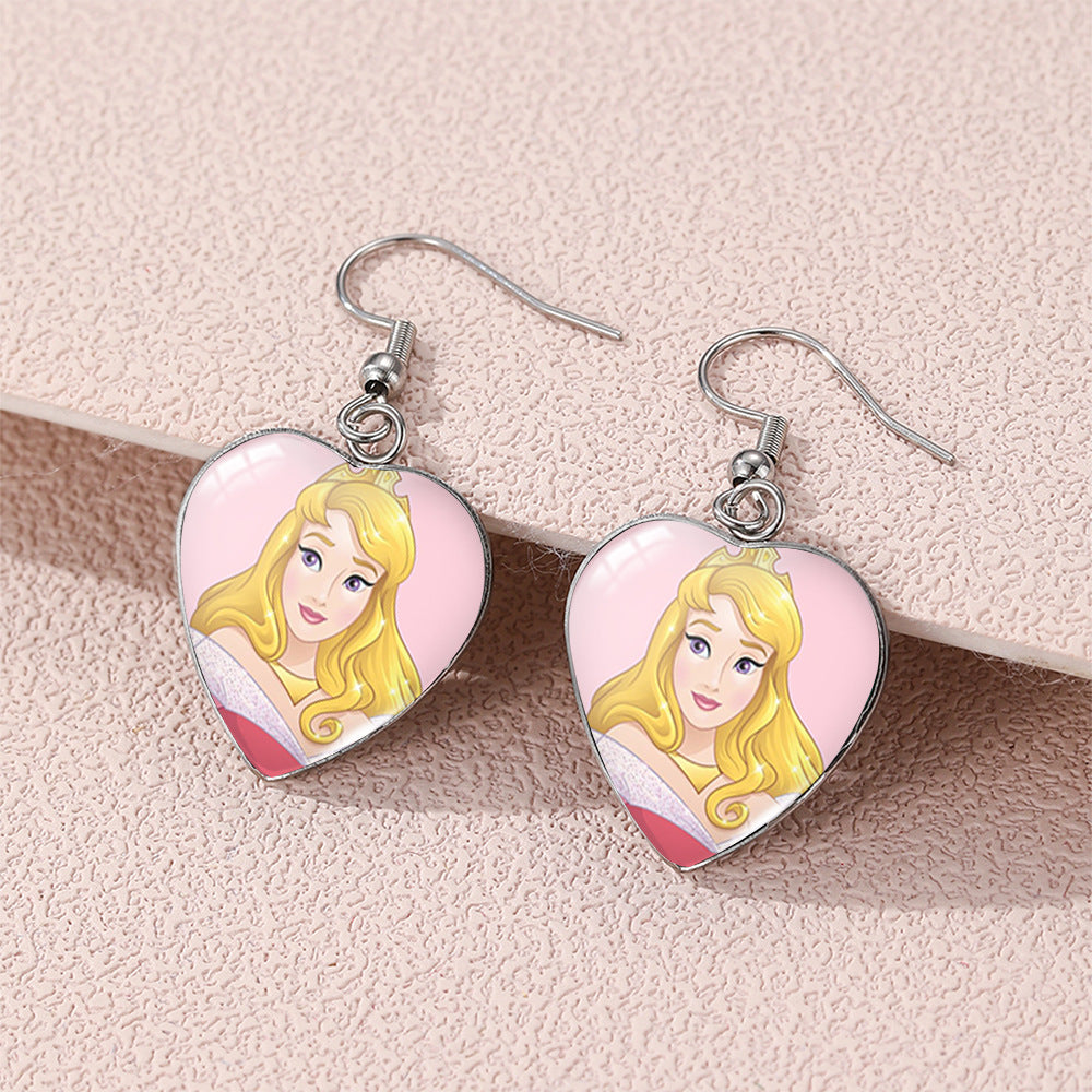 Alloy stainless steel ear hook Snow White Princess earrings (Minimo de compra 5) MIC-XiangL111