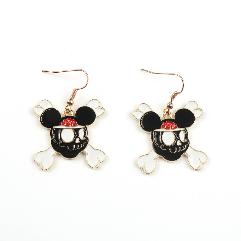 Alloy Ghost Skull Earrings (Minimo de Compra 2) MIC-FuYu002