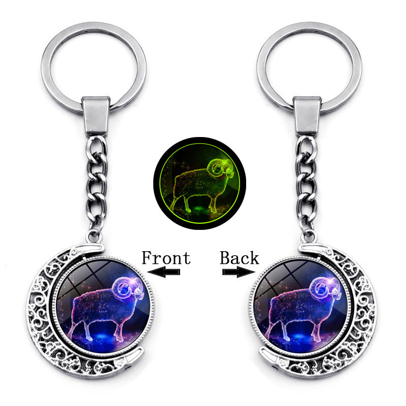 Alloy constellation luminous keychain MYA-HengX006