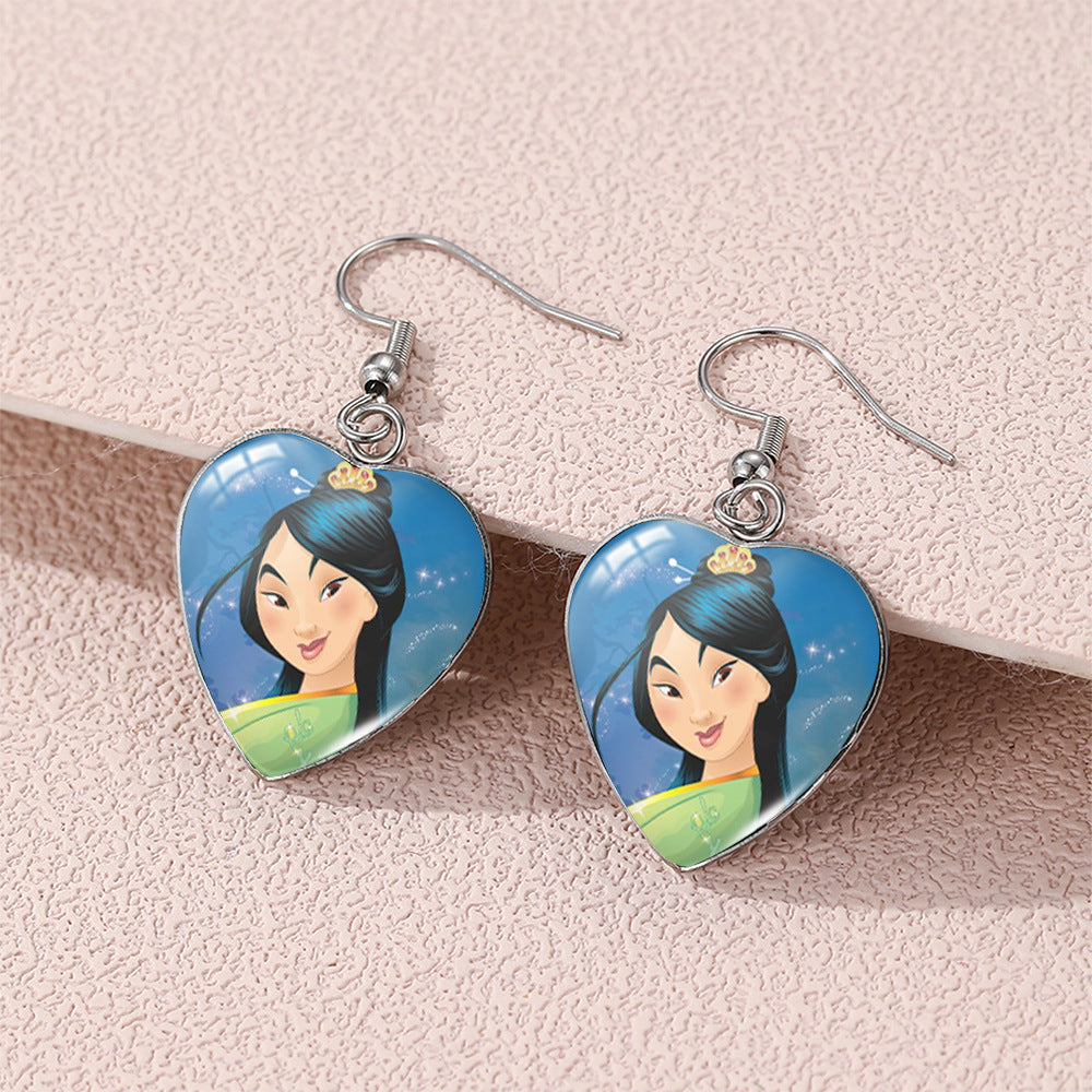 Alloy stainless steel ear hook Snow White Princess earrings (Minimo de compra 5) MIC-XiangL111