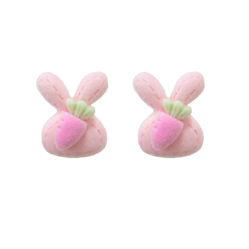 Acrylic flocked cute earrings (Minimo de Compra 2) MYA-ShuangX032