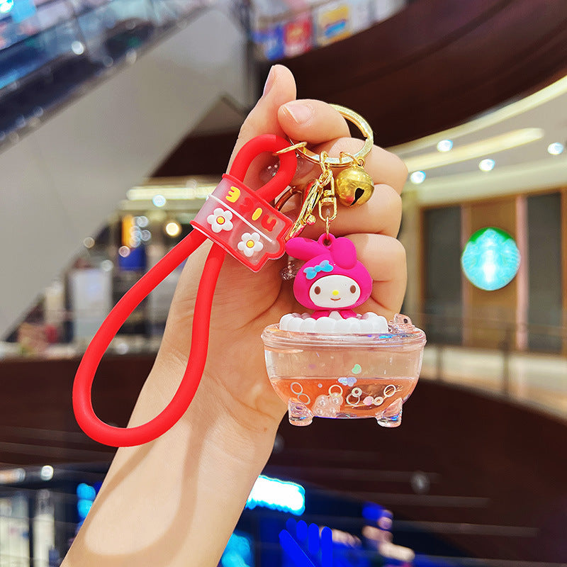 Octopus Flowing Sand Liquid Acrylic Keychain (S) MIC-JuJi012