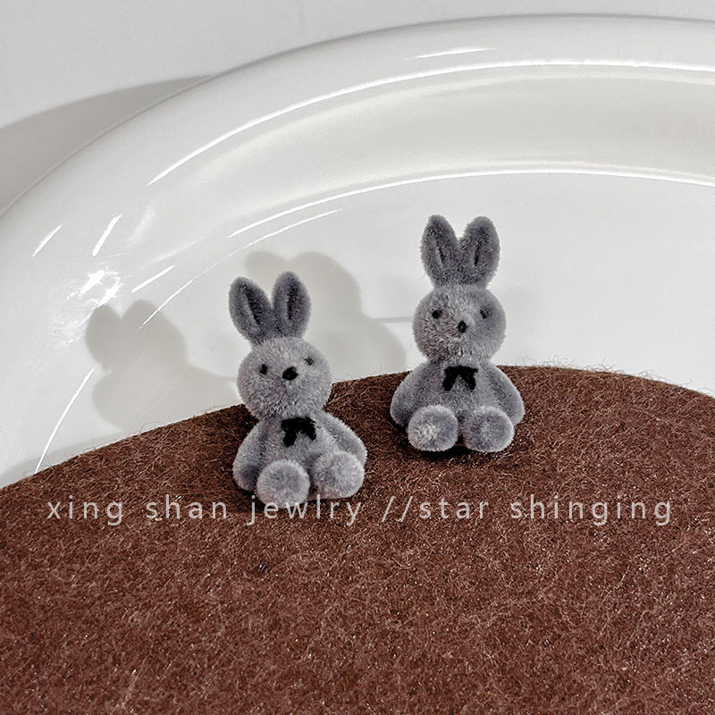 Alloy cute bow teddy bear earrings MIC-XingS022