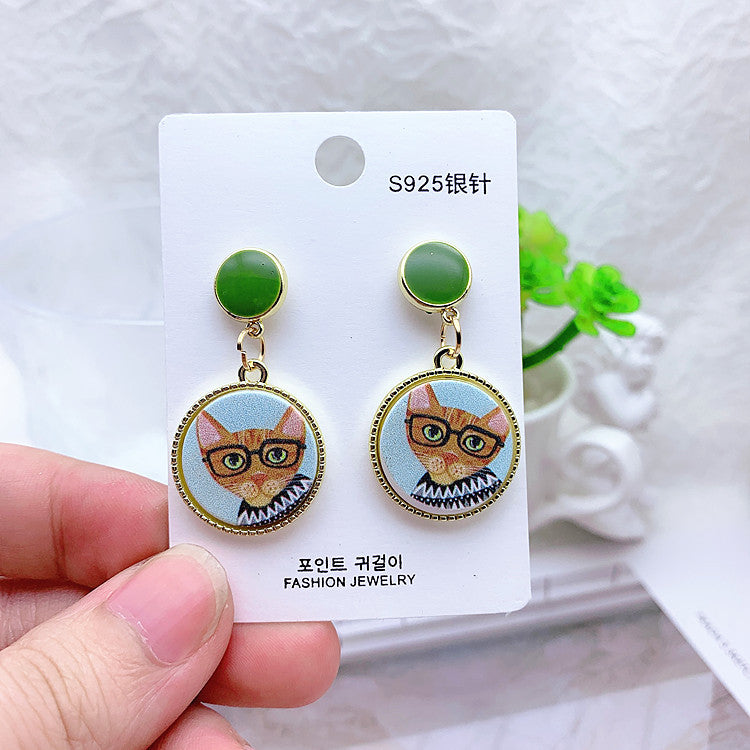 Acrylic cartoon milk tea cup earrings  (Minimo de Compra 2) MIC-ShiJ007