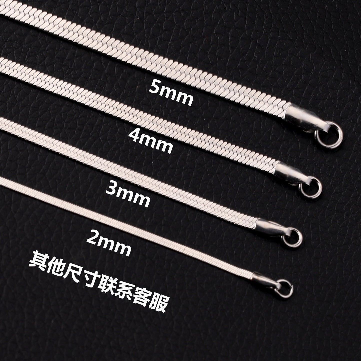 Necklaces Stainless Steel Blade Flat Snake Chain Hip Hop Minimo de compra 2 AiL001