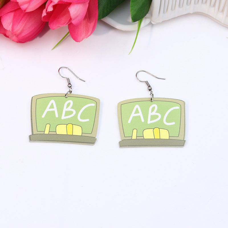 Teacher's Day Acrylic Earrings