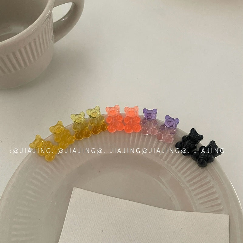 Alloy Candy Color Bear Earrings (Minimo de Compra 2) MIC-JiaJing007