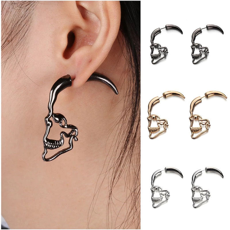 Acrylic hollow half face earrings MYA-LingX003