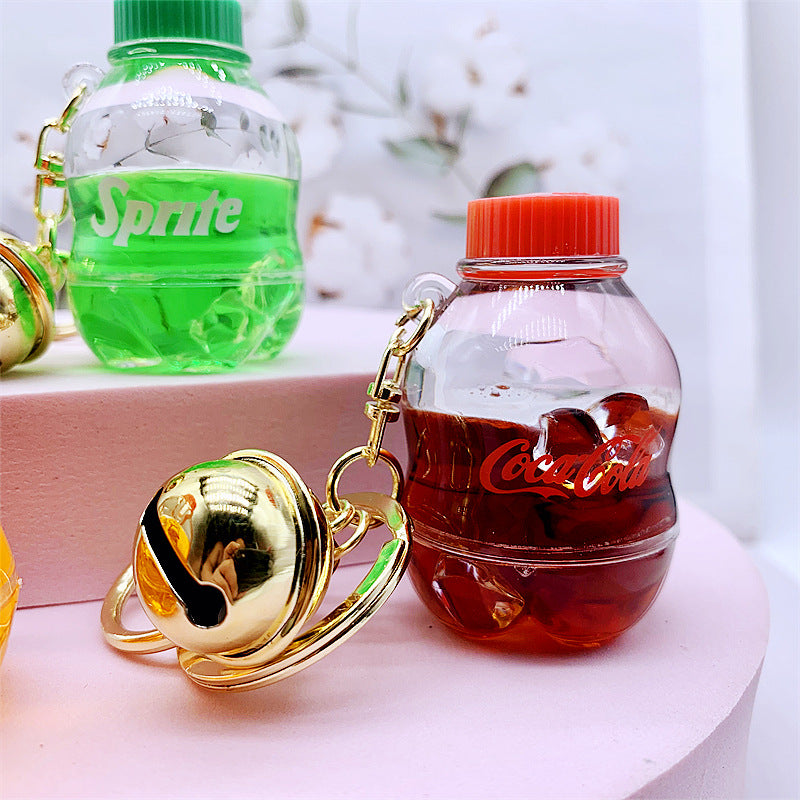 Keychains For Backpacks into oil iced drink cola bottle keychain MOQ≥2 DMF014