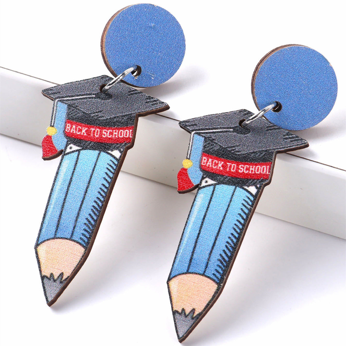 Acrylic English alphabet Pencil Earrings MIC-ChouD014