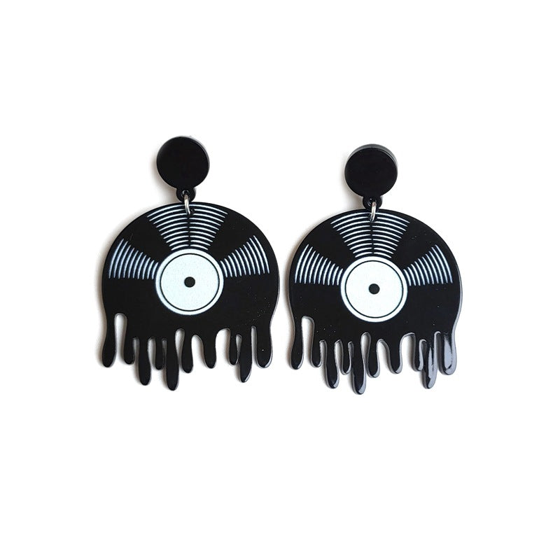 Acrylic vinyl record earrings MIC-QiuG014