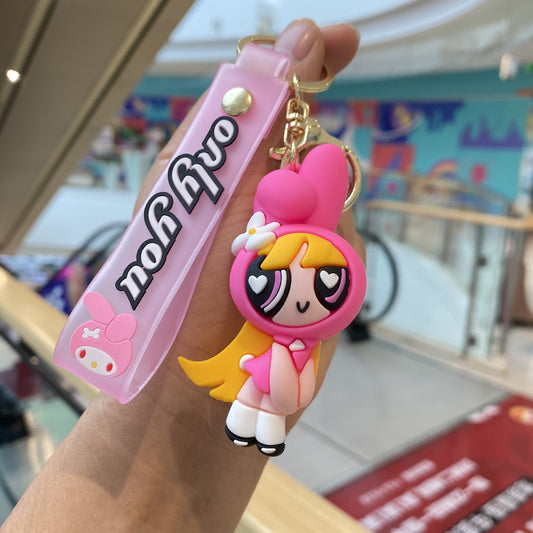 PVC cartoon flying female police keychain MIC-PengY041