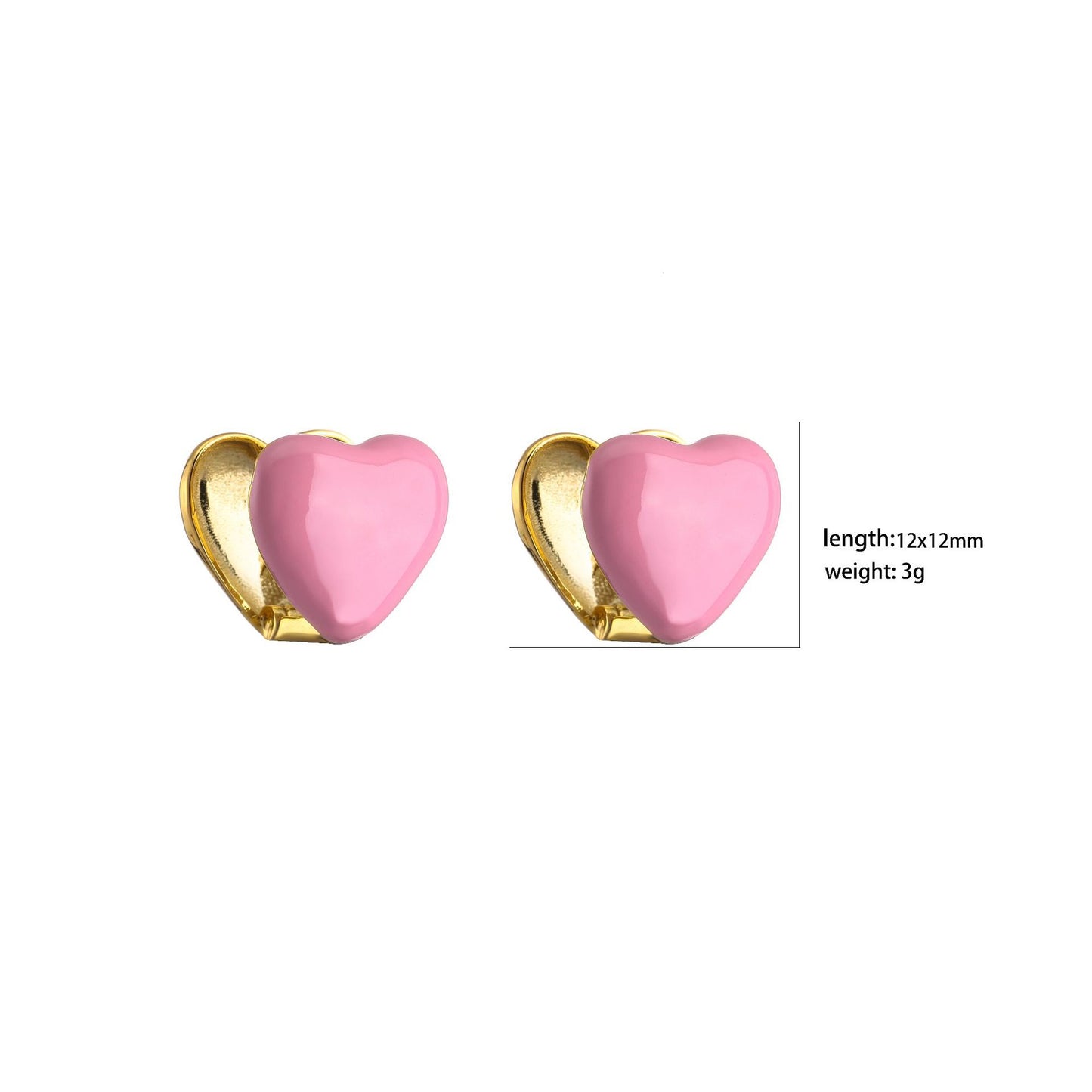 Alloy Dropped Heart shaped Earrings (Minimo de Compra 2) MIC-JuC028