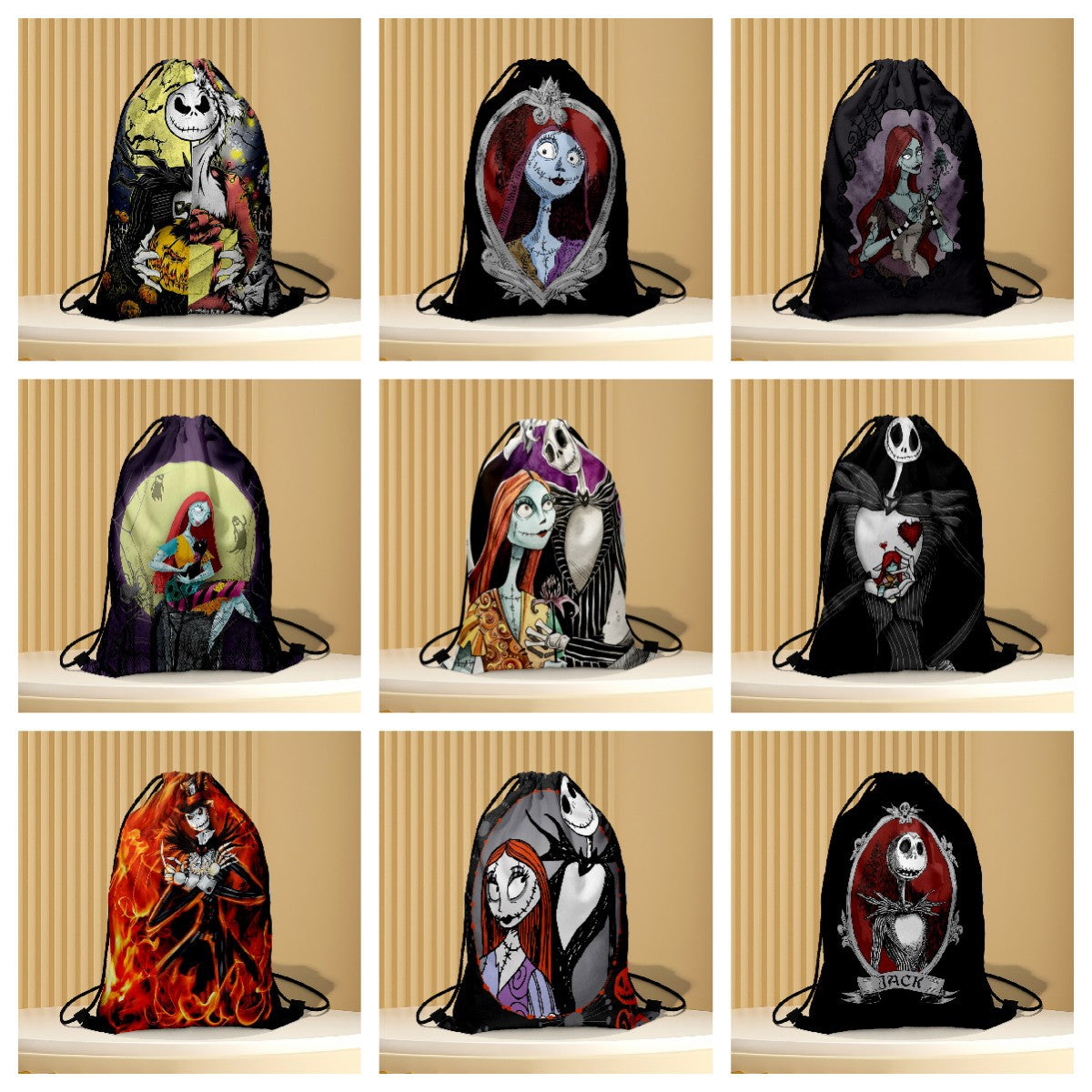 Polyester Halloween drawstring backpack (Minimo de Compra 2) MYA-QB006